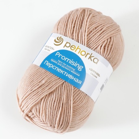Yarn "promising" 50% Merinos. wool, 50% acrylic volumetric 270m/100g (03 light beige)-1