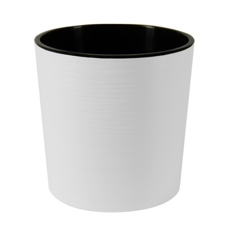 Plastic pot Live-In-Green with the Vega tab, D = 30 cm, 17.5 l, white color