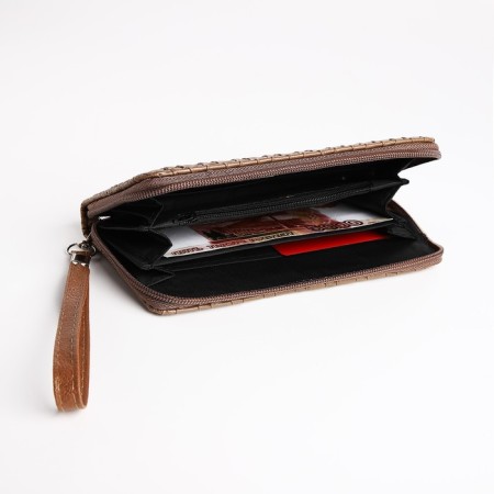 Women's wallet with lightning, brown color-3