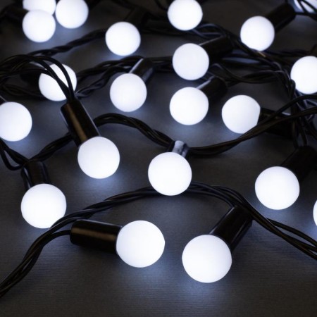 Garland “thread” 20 m with nozzles “balls 1.5 cm”, IP44, dark thread, 200 LED, white glow, 8 modes, 220 V