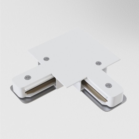 Connector L-shaped for the built-in track system Technical tra002CL-11W, 9.5x9.5x2 cm, white color-2
