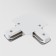 Connector L-shaped for the built-in track system Technical tra002CL-11W, 9.5x9.5x2 cm, white color