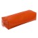 Penal soft, 1 compartment, quadro, 60 x 195 mm, calligrata K-621, artificial leather, varnish with scenes, orange