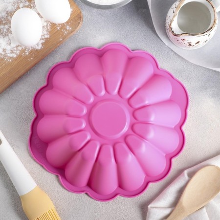 Baking shape of the share "Circle. Puding ", silicone, 24 × 23 × 9 cm, internal d = 21cm, color mix-5