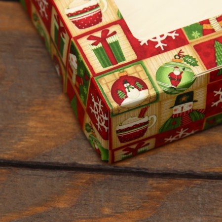 Folding box of "good holiday", 20 x 20 x 4 with a window-2