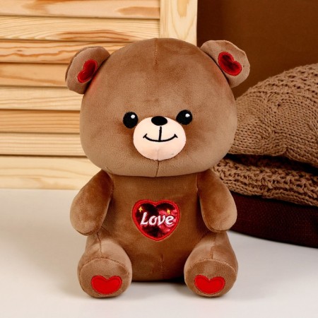 Soft toy "Bear", size 22 cm, brown color