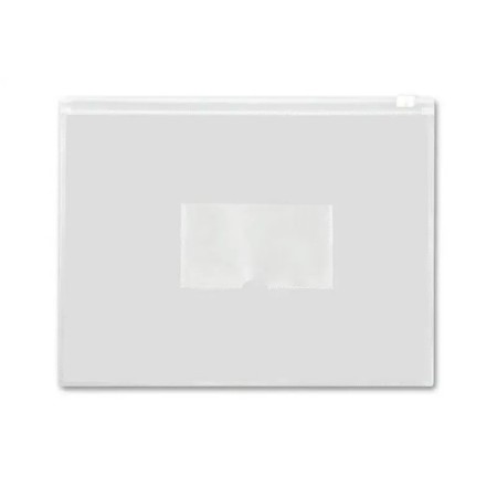 A4, 150 μm zip folder, 150 μm, Calligrata, a make-up pocket, white lightning-1