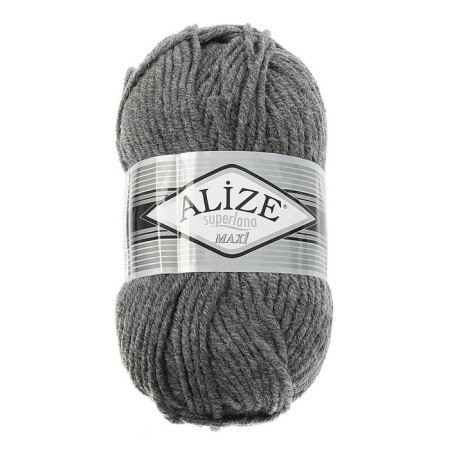 Yarn "Superlana Maxi" 75% acrylic, 25% wool 100m/100g (182 medium-gray)-1