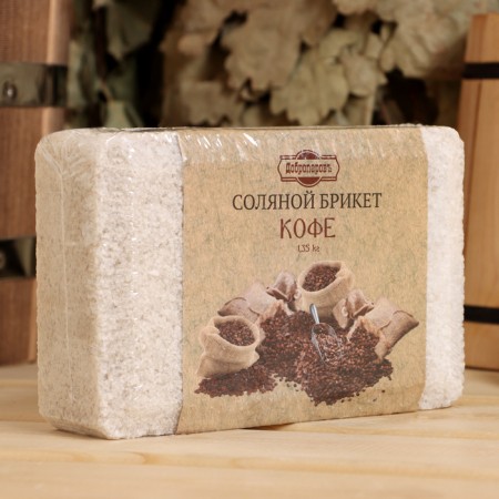 Salt briquette "Coffee", 1.35 kg "Dobroparov"-1