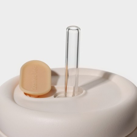 Glass mug with a lid and tube "Bjorn", 850 ml-8