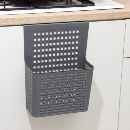 Storage basket hung on the door "Loft", 24.5 × 9.5 × 31.5 cm, color gray color-1