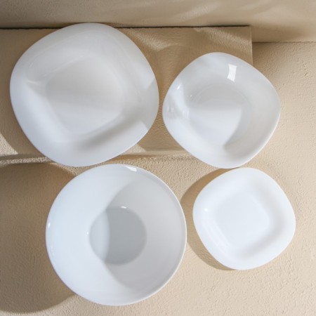 Luminarc Carine table service, glass ceramics, 19 objects, white color-2