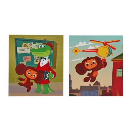 Notepad A7 (20.5 x 7 cm) "Cheburashka", set 2 pieces, 50 sheets, on glue-2