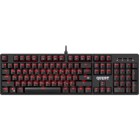 The keyboard Defender Quest GK-596, game, wired, fur, backlight, 104 keys, USB, black