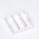 Packaging with a transparent lid under 3 eclairs, white 13.5x13.5x6 cm