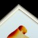 Photo frame 30x40 281g white with gold (plastic screen)