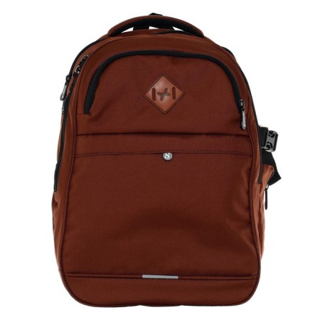 Youth backpack Stavia, 40 x 28 x 18 cm, ergonomic back, Stavia "city-1", brown-3