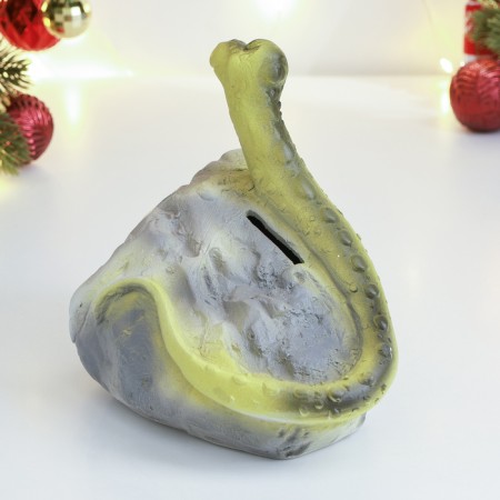 New Year. Symbol 2025. Pig a case "Snake on the stone" 12x16x16cm-2