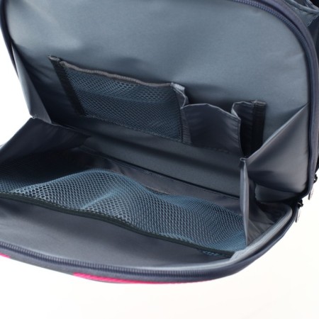 School backpack 38 x 30 x 16 cm, ergonomic back, stavia "cat is always right", gray-9