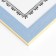 Photo frame plastic A4 Format "Lenon bright blue" Golden stroke 32.4x23.5 cm