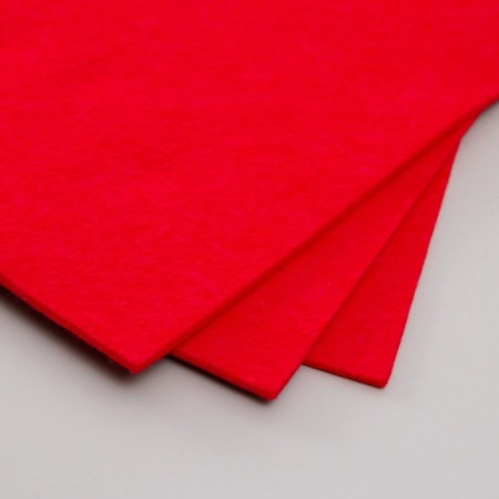 A set of soft felt "Astra" (3 pcs) bright red, 3 mm, 400 gr. 20x30 cm-1