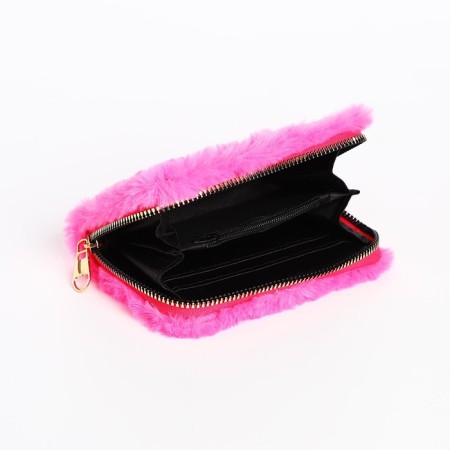 Children's wallet with a zipper, pink color-2