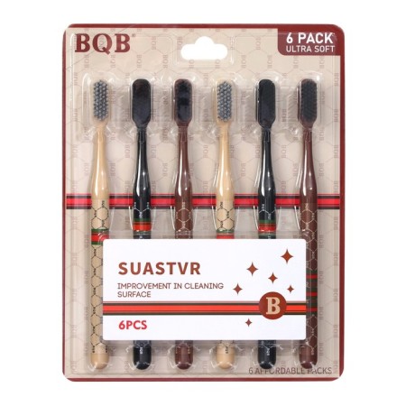 A set of 6 toothbrushes, 10,000 bristles, mod, soft stiffness