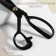 Clothing, mowed blade, rubberized handles, 8 ", 21.5 cm, black color, black