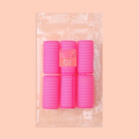 Velcro curlers, d = 3 cm, 6 cm, 6 pcs, color mix-10