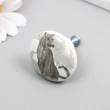 Pen for the casket ceramics, metal "Leopard" 3.8x3.8x2.8 cm-3