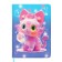 Notebook Gift Book 96l, line, colored cut, PVC Cat cover 3D (17.7x12.4cm)