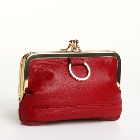 Cosmetic bag on the farmar, 2 departments, red color