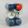 Set of balls plastic D-6 cm, 12 pcs "Winter music" Christmas tree, blue