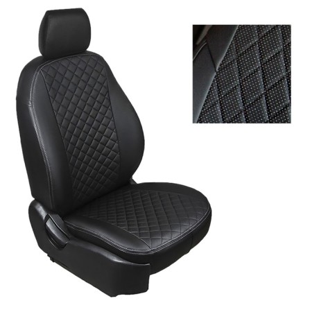 Autorekhly for Kia Cerato II, 2009-2013, rhombus, eco-leather, set