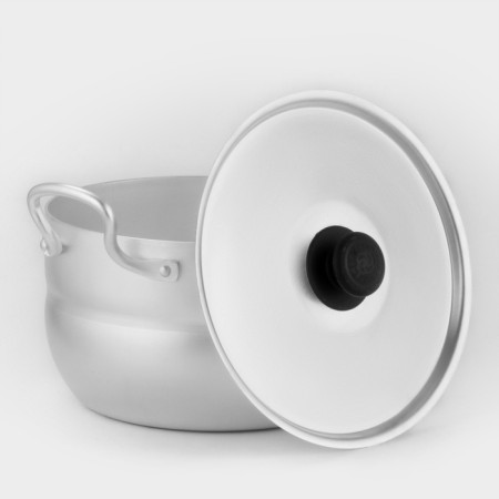Aluminum pan, 3 l, metal cover-1