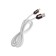 Type -C cable - USB, 6 A, PVC braid, 1 meter, white