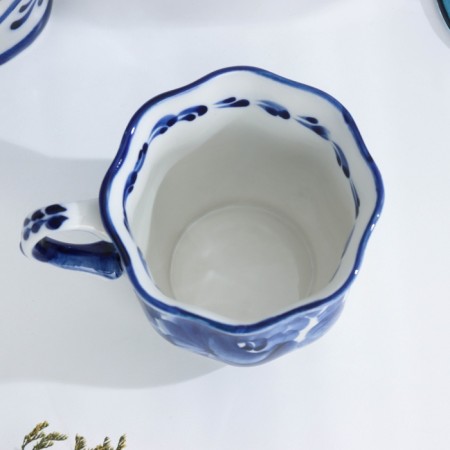 Cup "Smile", 11.5 × 9 × 8 cm, gzhel-2
