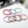 Hair gum "Delia" (set 7 pcs) heart shine, 6 cm, mix
