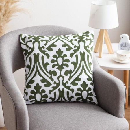 Decorative pillowcase 40x40 cm, Monograms Green, 100% cotton-3