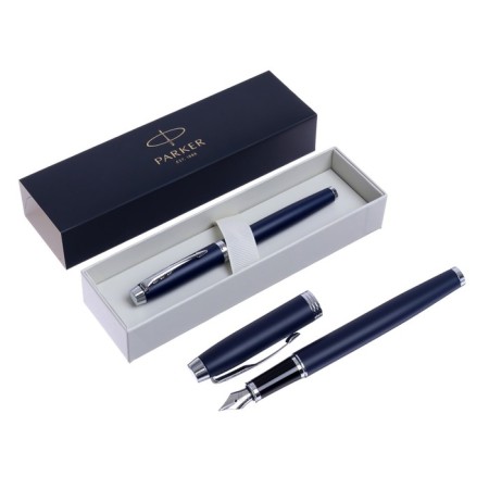 Fright pen Parker Im Core F321 Matte Blue Ct F, stainless steel case, blue ink-7