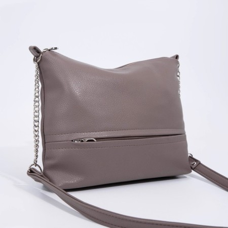 Cross-Bodi Bag on a zipper, beige color-2