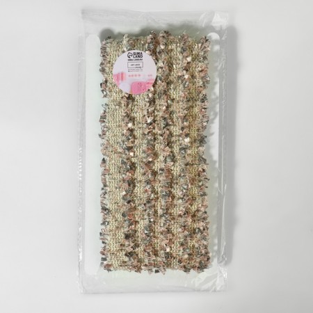 Decorative braid “Twydal”, bilateral, 30 mm, 5 ± 0.5 m, sand pink color-2