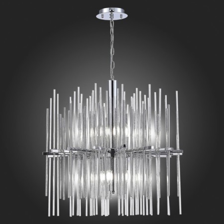 Suspended chandelier ST LUCE. SL1628.103.08. TERAMO. 8x40 watts, E14, 65x65x65 cm, chromium color-2