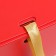 Happy New Year folding box, embossing, red, 16.5 x 12.5 x 5 cm, New Year