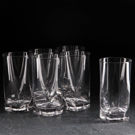 Set of glass glasses Baltic, 305 ml, 6 pcs