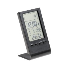 Weather station LTR-06, indoor, hygrometer, alarm clock, 1xlr1140 black