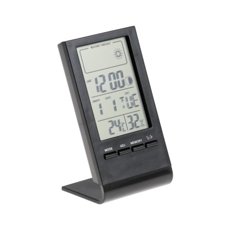 Weather station LTR-06, indoor, hygrometer, alarm clock, 1xlr1140 black