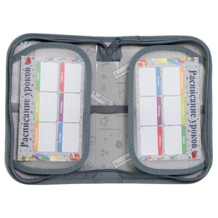 Penal 1 section, 130 x 210 x 40 mm, 2 folding strips, fabric, calligrata top, Content "camouflage"-5