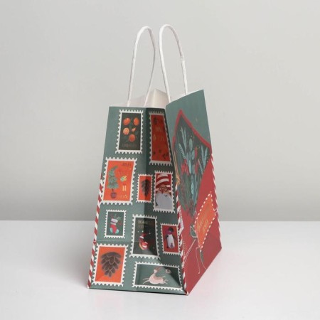 Package Gift Crafts "New Year's Post", 25 x 22 x 12 cm, New Year-3