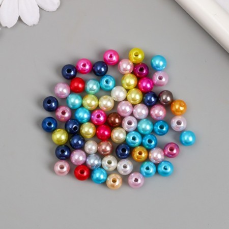 Beads for creativity plastic "Multi -colored balls" d = 0.8 cm set 500 grams